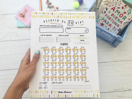 ocho fortuna papelería Block Desafío 30 días