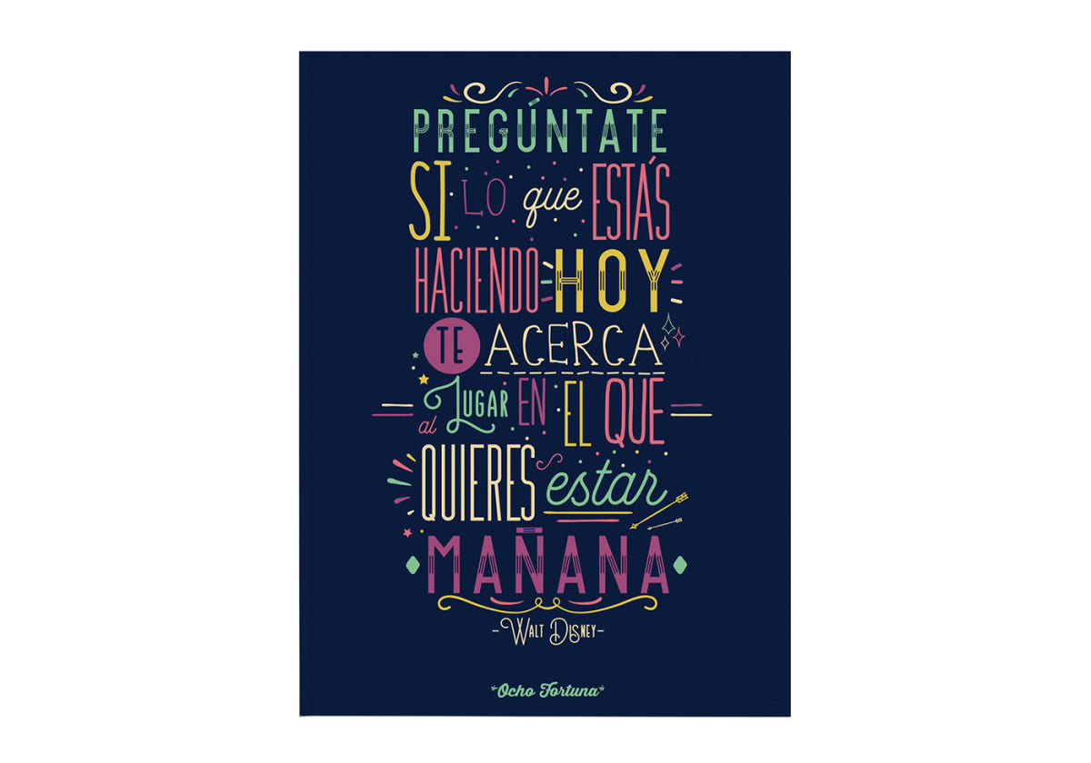 Cuadro/Lámina 25x35 Walt Disney (Pregúntate) solo lámina