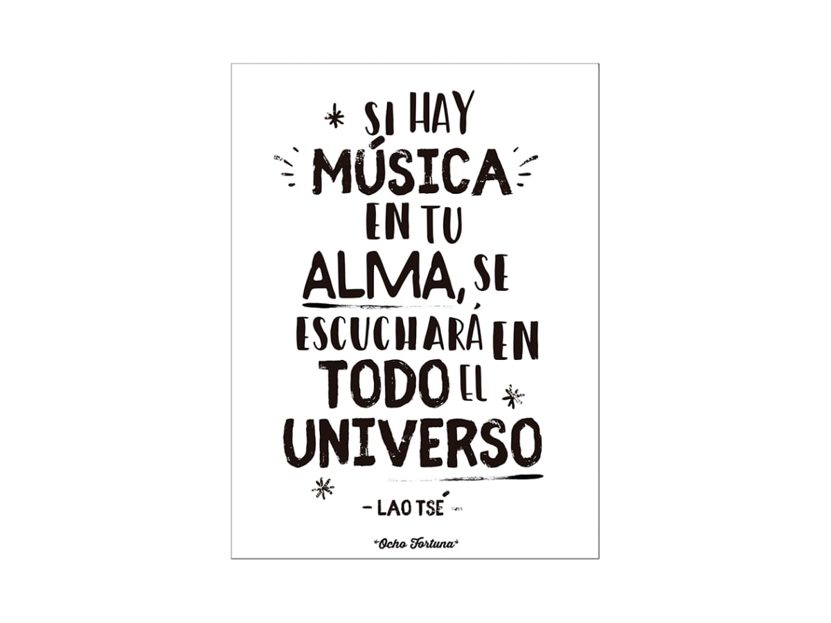 Cuadro/Lámina 25x35 Lao Tsé (Música) solo lámina