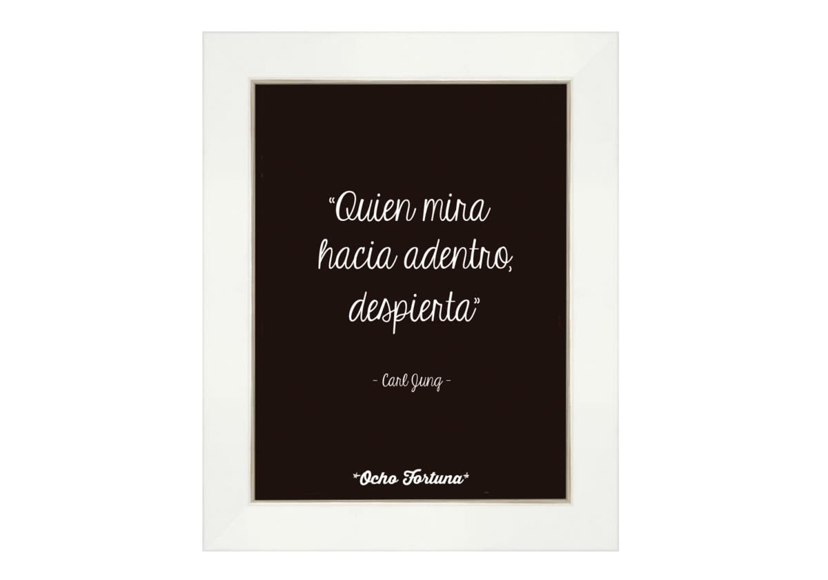Cuadro/Lámina 15x20 Carl Jung (Despierta) marco blanco