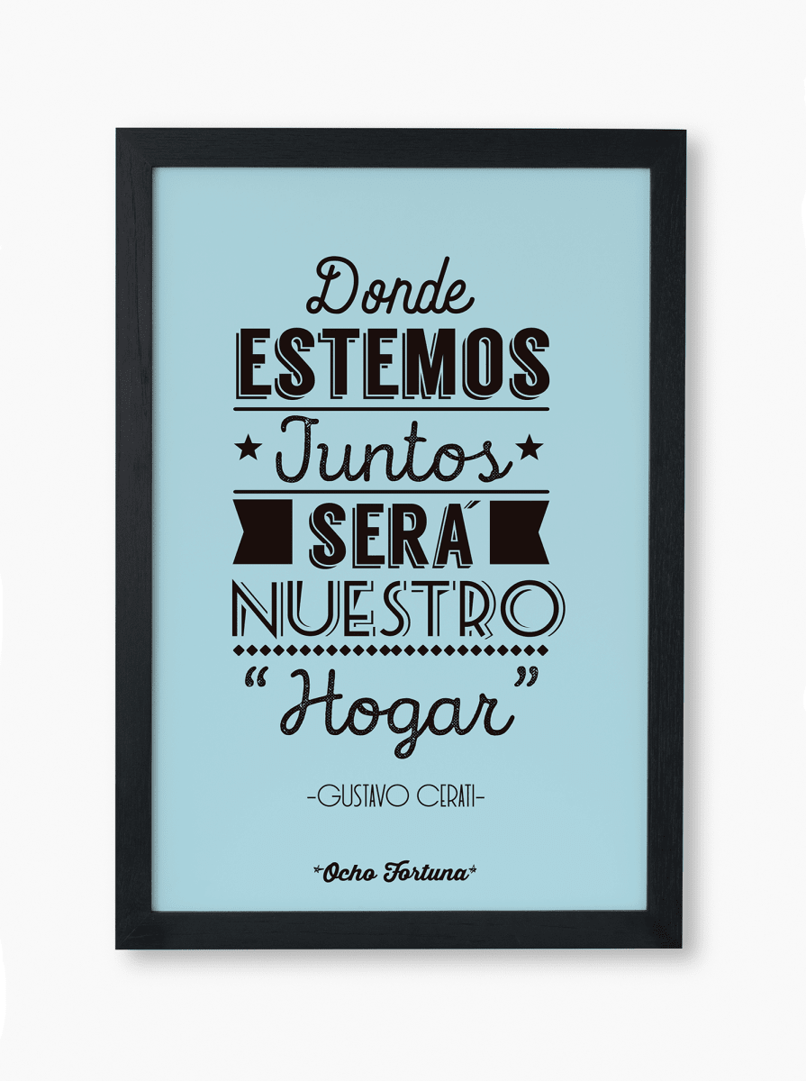 Cuadro/Lámina 20x30 Donde estemos juntos (Cerati) con marco