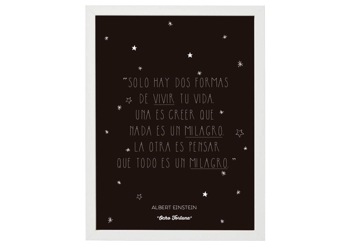 Cuadro/Lámina 25x35 Einstein (Milagro) con marco