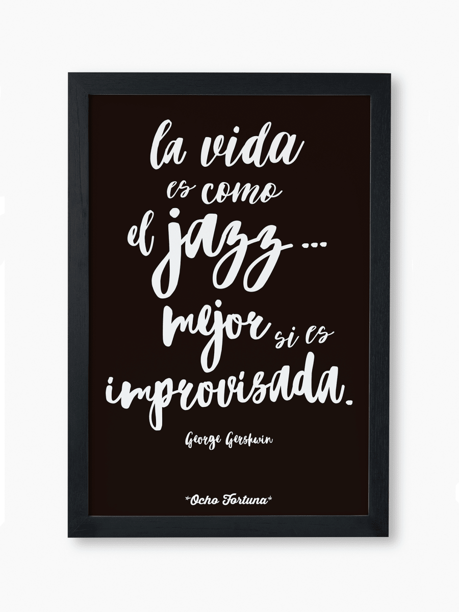 Cuadro/Lámina 20x30 Jazz (George Gershwin) con marco