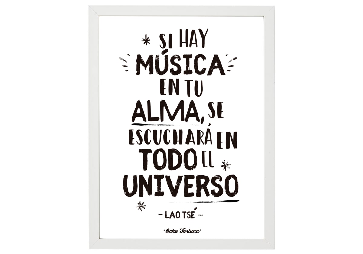 Cuadro/Lámina 25x35 Lao Tsé (Música) con marco