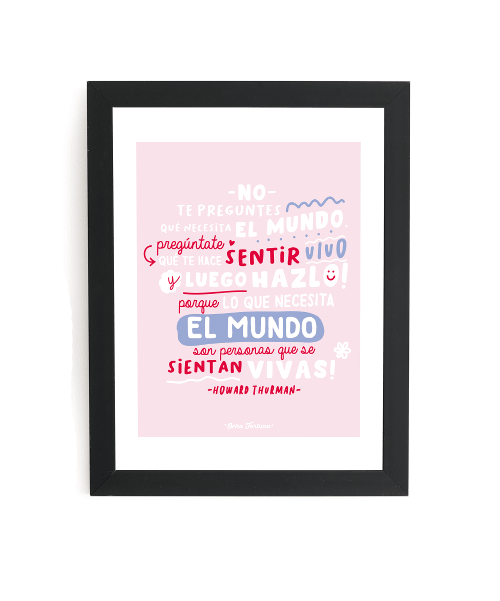 Cuadro/Lámina 20x25 Howard Thurman con marco