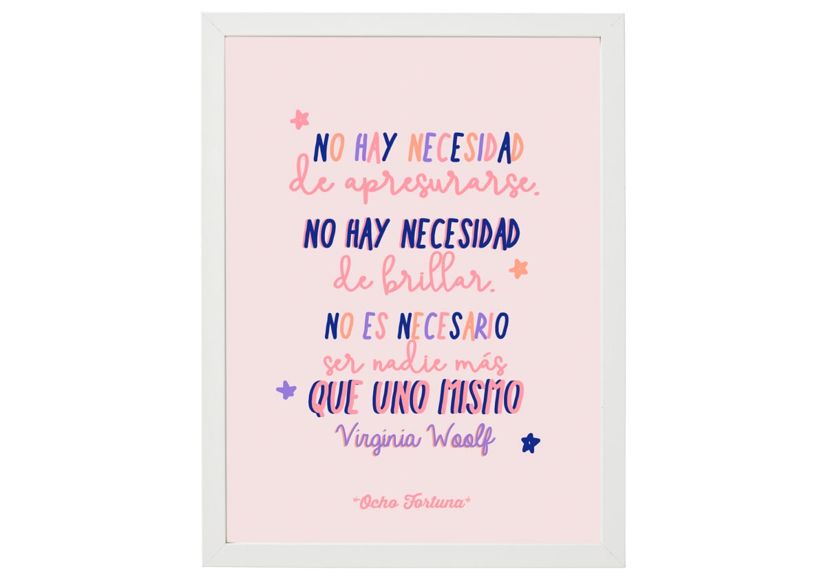 Cuadro/Lámina 25x35 Virginia Woolf con marco