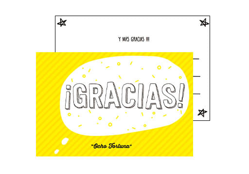 POSTAL 10x15 Gracias Amarillo