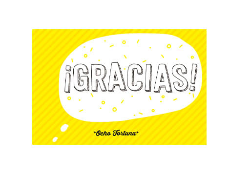 POSTAL 10x15 Gracias Amarillo