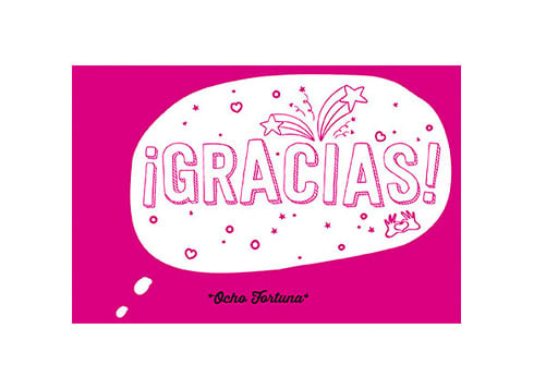 POSTAL 10x15 Gracias Fucsia