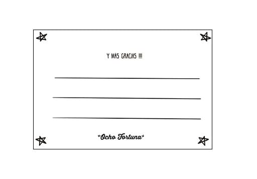 POSTAL 10x15 Gracias Fucsia