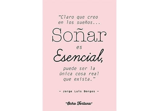 POSTAL 10x15 Soñar rosada (Borges)