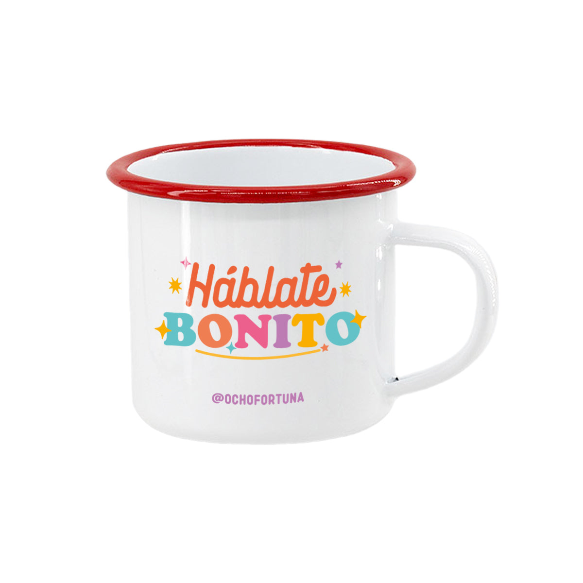 Tazón enlozado "Háblate bonito"