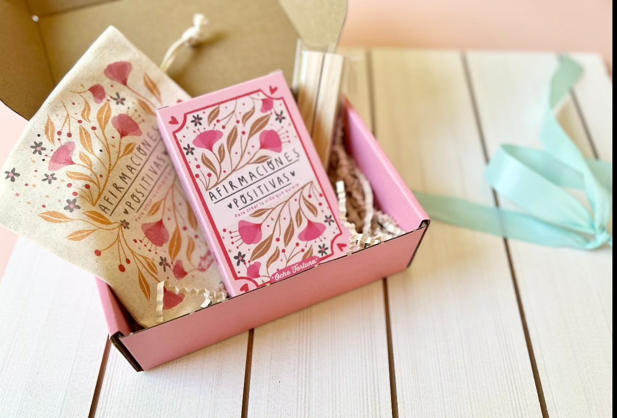 ocho fortuna Pack para regalar Cartas de Afirmaciones Positivas