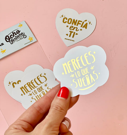 Stickers Dorados - 2 Und