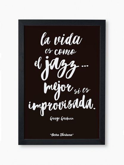 Cuadro/Lámina 20x30 Jazz (George Gershwin) con marco