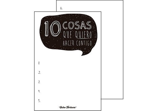 POSTAL 10x15 10 Cosas…