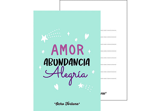 POSTAL 10x15 Amor Abundancia Alegría
