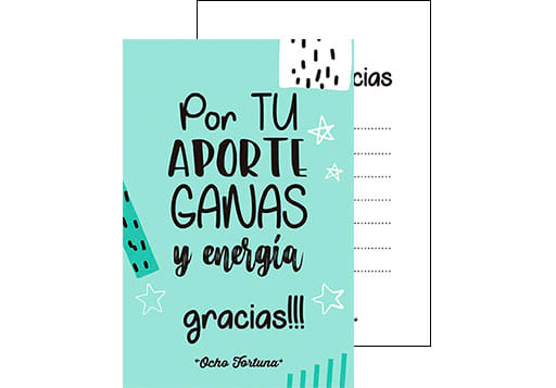 POSTAL 10x15 Por tu aporte