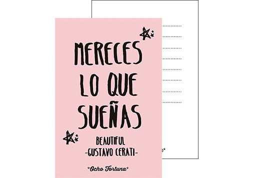 POSTAL 10x15 Mereces lo que sueñas (Cerati)