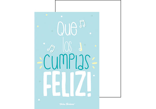 POSTAL 10x15 Cumpleaños, Feliz Feliz