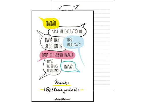 POSTAL 10x15 Mamá Qué haría yo sin ti