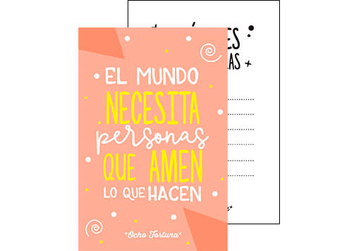 POSTAL 10x15 El mundo necesita