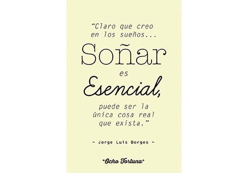 POSTAL 10x15 Soñar amarilla (Borges)