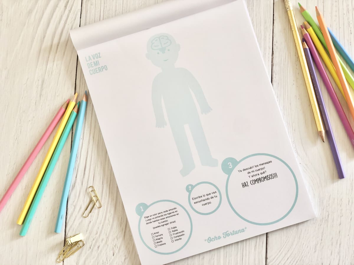 ocho fortuna recursos terapéuticos papelería Block La Voz de mi Cuerpo